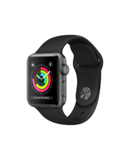 Watch Series 3 Aluminum (42mm), Space Gray, Black Sport Band