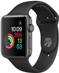 Watch Series 2 Aluminum (42mm), Space Gray, Black Sport Band