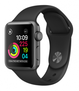 Watch Series 2 Aluminum (42mm), Space Gray, Black Sport Band
