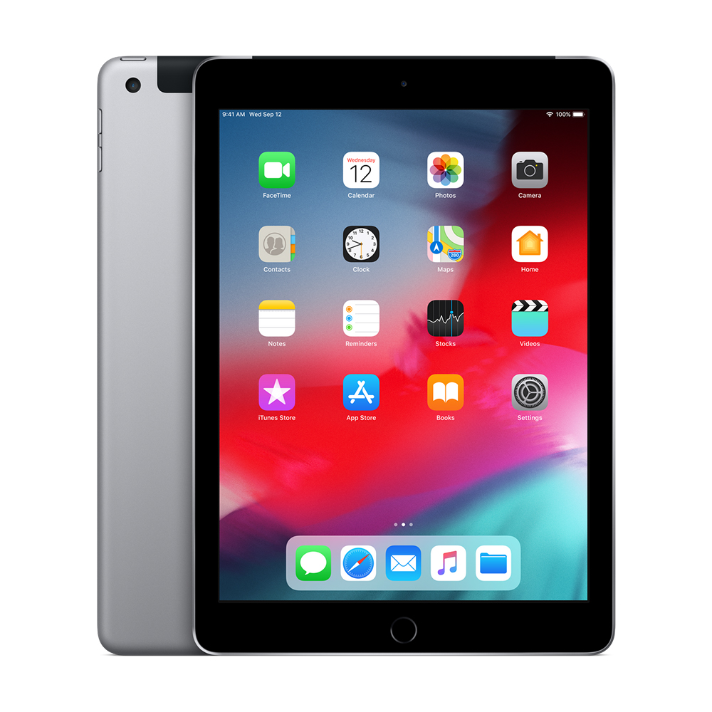 Begagnad iPad 6 Wi-Fi + Cellular 128GB Space Gray - 128GB