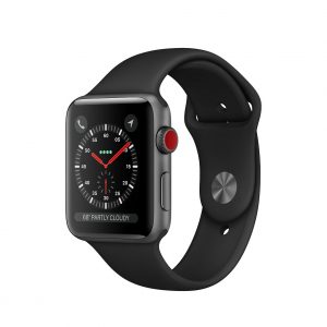 Watch Series 2 Aluminum (38mm), Space Gray, Black Sport Band