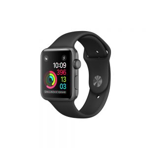 Watch Series 1 Aluminum (42mm), Space Gray, Black Sport Band