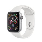 Watch Series 4 Steel Cellular (44mm), Silver, White Sport Band Watch Series 4 Steel Cellular (44mm), Silver, White Sport Band