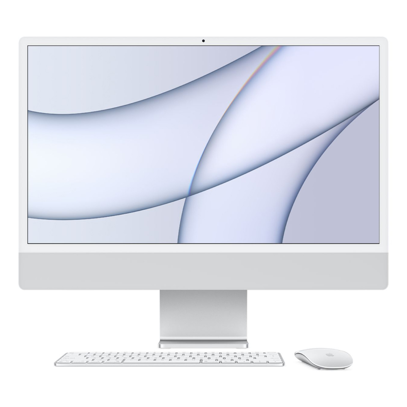 Begagnad iMac 24" M1 2021 (Apple M1 8-Core, 16 GB RAM, 256 GB SSD, 8-Core) Silver 16 GB RAM - 256 GB SSD