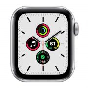 Watch SE Cellular (44mm), Silver, Black Sport Band
