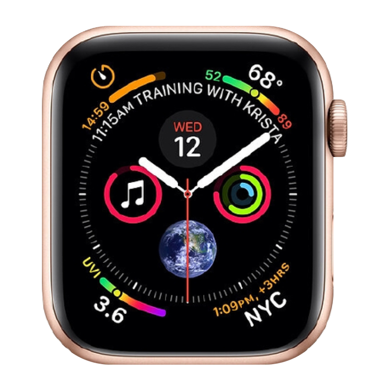 Begagnad Apple Watch Series 4 Aluminum (40mm) Gold White Sport Band