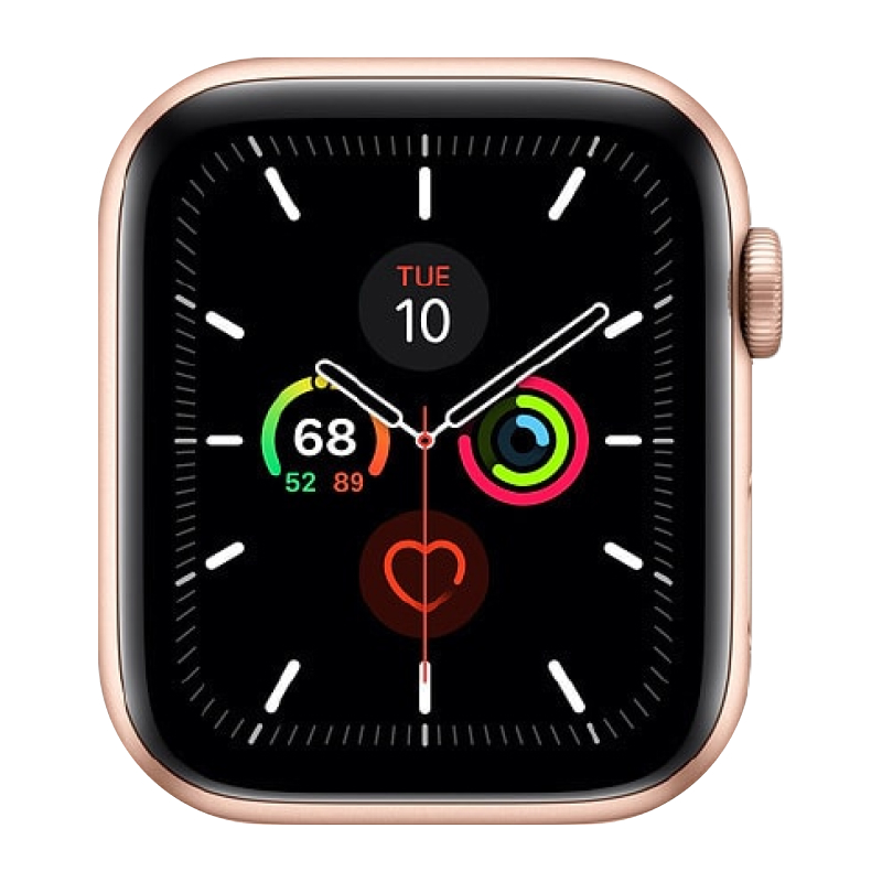 Begagnad Apple Watch Series 5 Aluminum (44mm) Gold White Sport Band