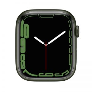 Watch Series 7 Aluminum Cellular (41mm), Green, Black Sport Band