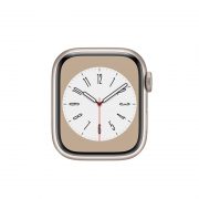 Watch Series 8 Aluminum (41mm), Starlight, White Sport Band