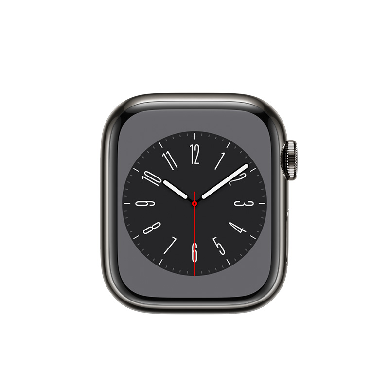 Begagnad Apple Watch Series 8 Steel Cellular (45mm) Space Black Space Black Milanese Loop