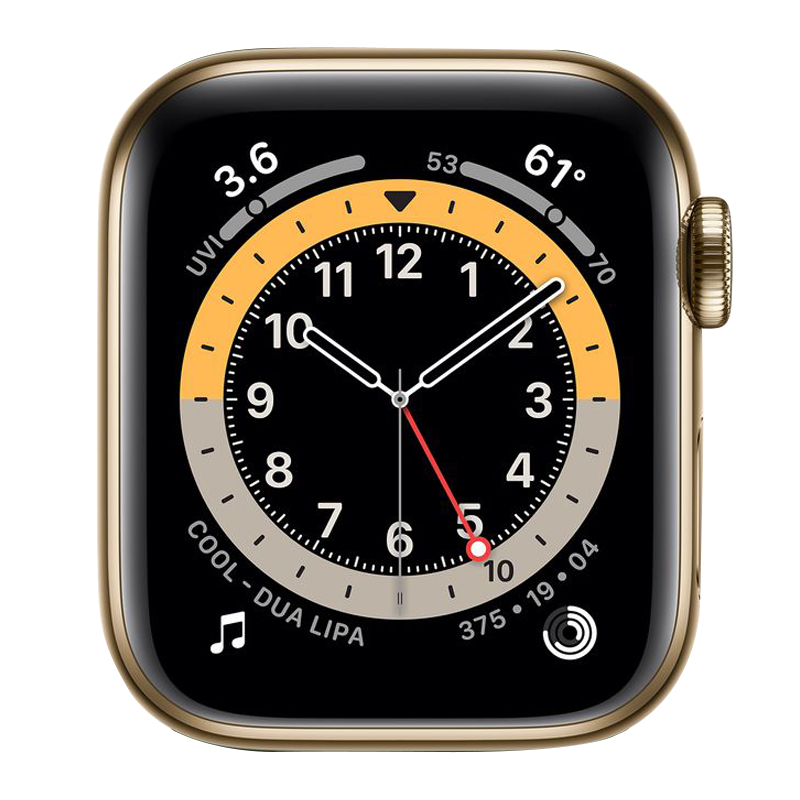 Begagnad Apple Watch Series 6 Steel Cellular (44mm) Gold Milanese Loop