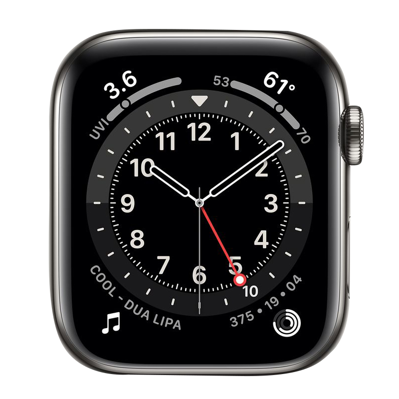 Begagnad Apple Watch Series 6 Steel Cellular (44mm) Graphite Midnight Blue Sport Band
