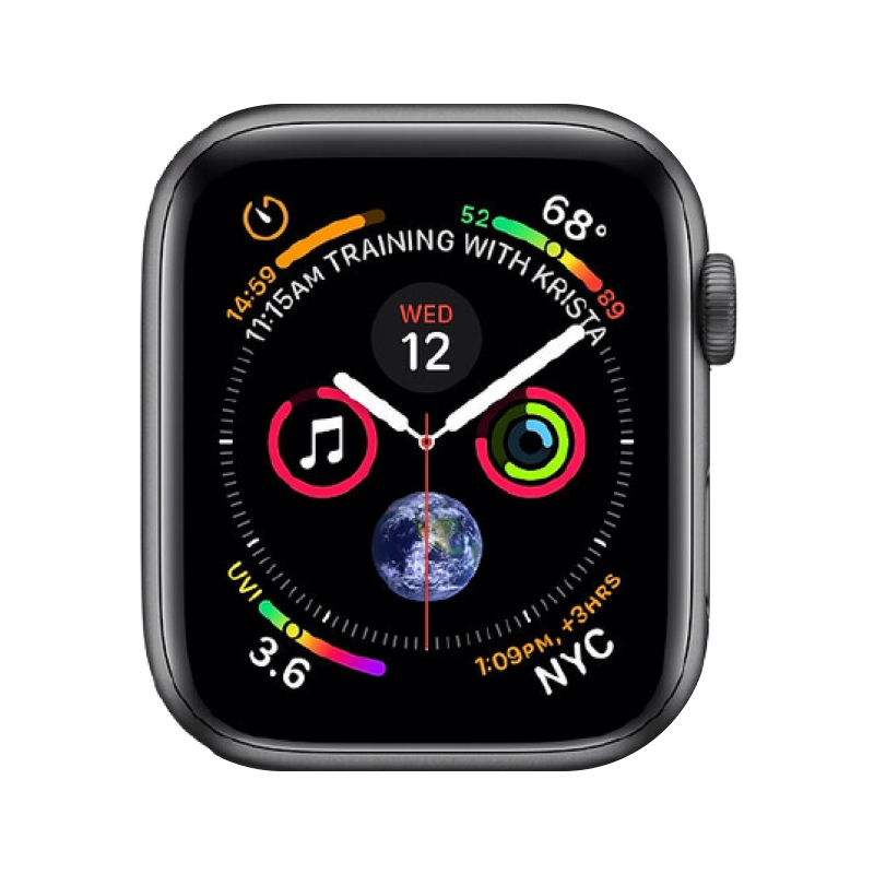 Begagnad Apple Watch Series 4 Steel Cellular (44mm) Space Black Black Sport Band