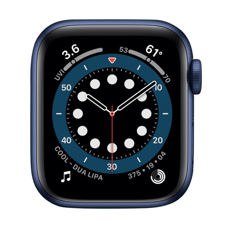 Begagnad Apple Watch Series 6 Aluminum Cellular (44mm) Blue Deep Navy Sport Band