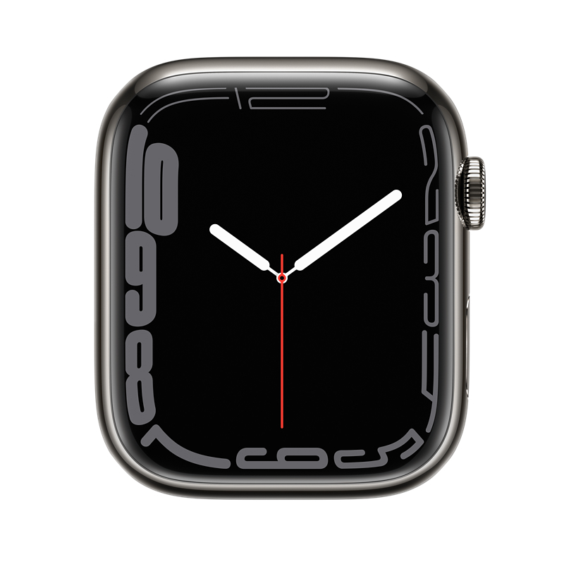 Begagnad Apple Watch Series 7 Steel Cellular (45mm) Graphite Black Sport Band