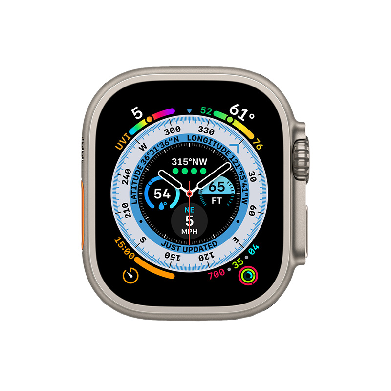 Begagnad Apple Watch Ultra Titanium Cellular (49mm) Titanium White Sport Band