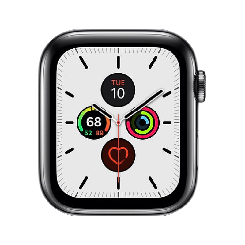 Begagnad Apple Watch Series 5 Steel Cellular (44mm) Space Black Black Sport Band