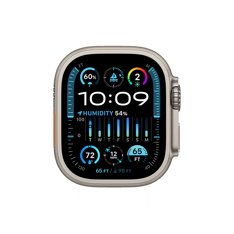 Begagnad Apple Watch Ultra 2 Titanium Cellular (49mm) Titanium Black/Gray Trail Loop