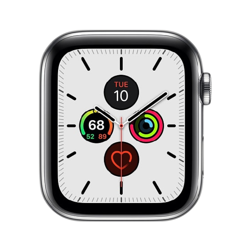 Begagnad Apple Watch Series 5 Steel Cellular (40mm) Silver White Sport Band