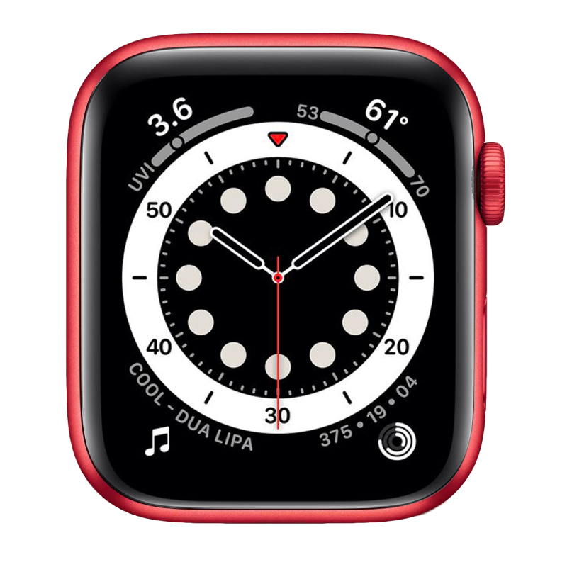 Begagnad Apple Watch Series 6 Aluminum Cellular (44mm) Red Black Sport Band