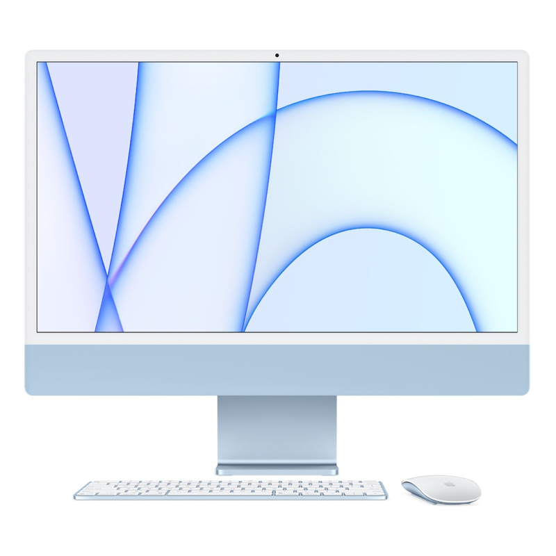 Begagnad iMac 24" M1 2021 (Apple M1 8-Core, 8 GB RAM, 256 GB SSD, 8-Core) Blue 8 GB RAM - 256 GB SSD