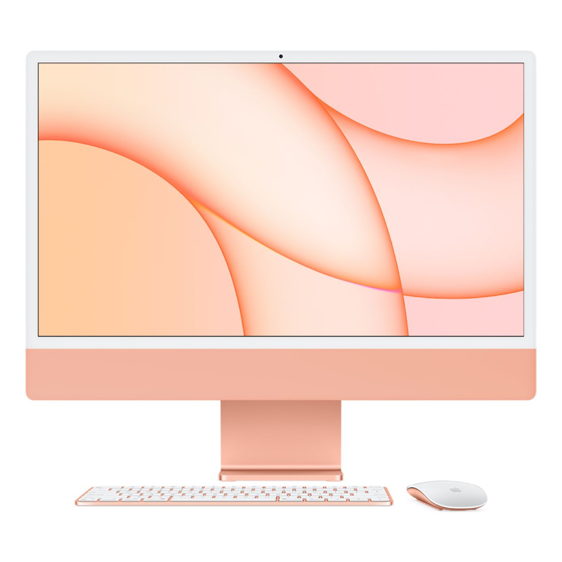 Begagnad iMac 24" M1 2021 (Apple M1 8-Core, 8 GB RAM, 256 GB SSD, 8-Core) Orange 8 GB RAM - 256 GB SSD