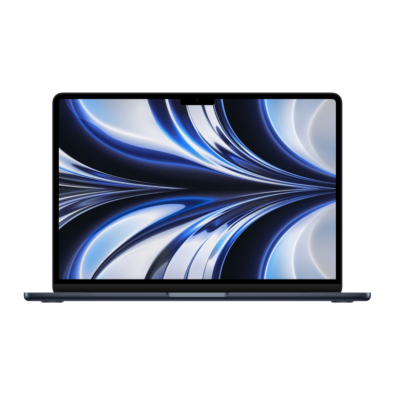 MacBook Air 13" M2 2022 Apple M2 8-Core 8-Core GPU 16 GB RAM 256 GB SSD med svenskt tangentbord Grade C Refurbished Midnight