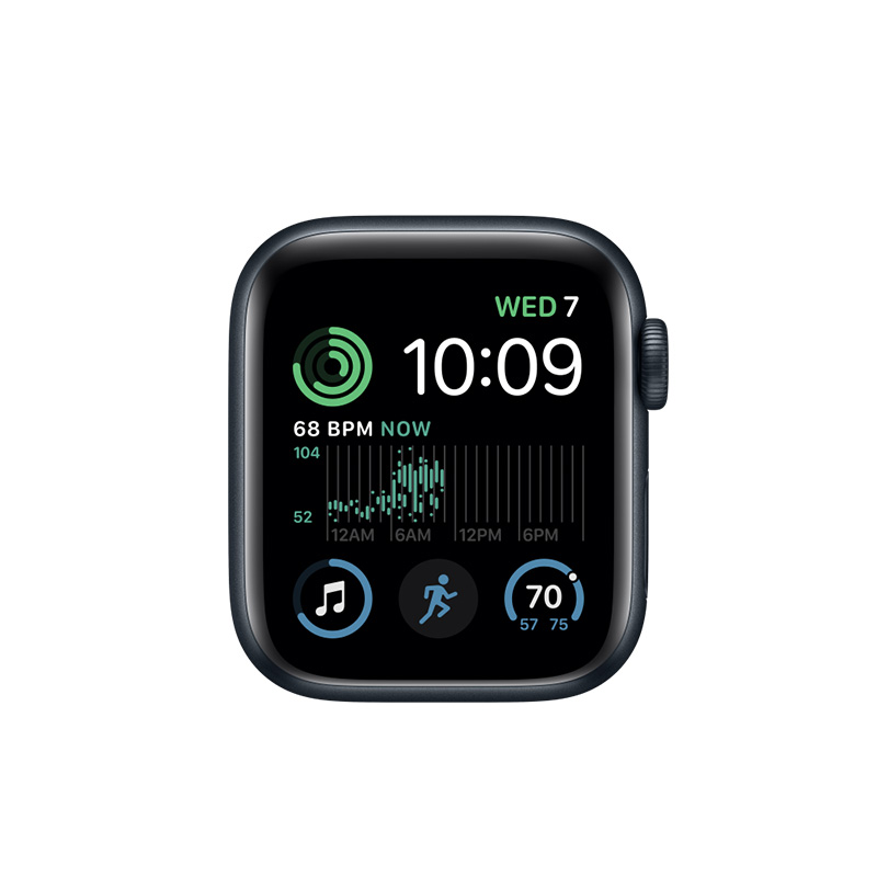 Begagnad Apple Watch SE Cellular (2nd Gen) (44mm) Midnight Black Sport Band