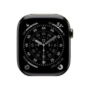 Watch Series 11 Titanium Cellular (46mm), Natural, Black Sport Band