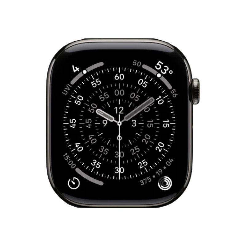Watch Series 11 Titanium Cellular 42mm Black Sport Band Grade C Refurbished Natural