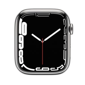 Watch Series 7 Steel Cellular (41mm), Silver, White Sport Band Watch Series 7 Steel Cellular (41mm), Silver, White Sport Band