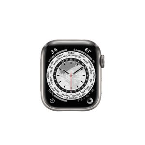Watch Series 7 Titanium Cellular (41mm), Titanium, White Sport Band