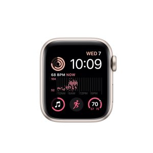 Watch SE Cellular (2nd Gen) (40mm), Starlight, White Sport Band