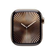 Watch Series 10 Titanium Cellular (42mm), Gold, Black Sport Band