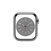 Watch Series 8 Steel Cellular (41mm), Silver, Midnight Blue Sport Band